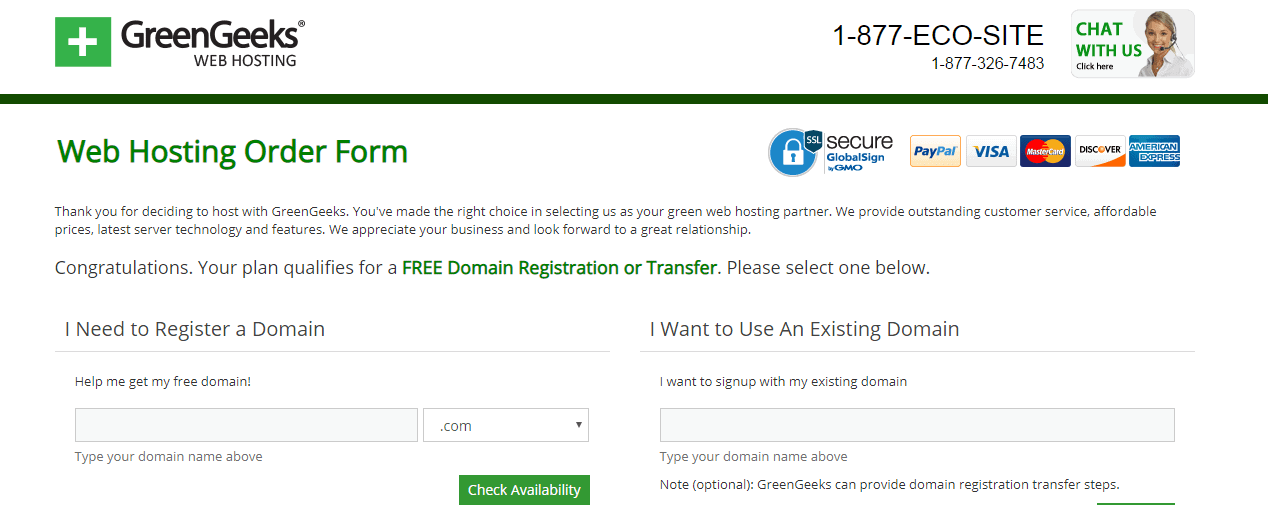 GreenGeeksWebHostorderform - GreenGeeks Review - World #1 Green Energy Web Hosting
